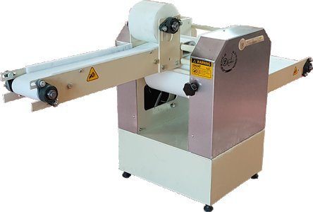 آلة تقوم بعملية رَق قطعة العجين حتى تأخذ شكل العجينة المطلوبة.