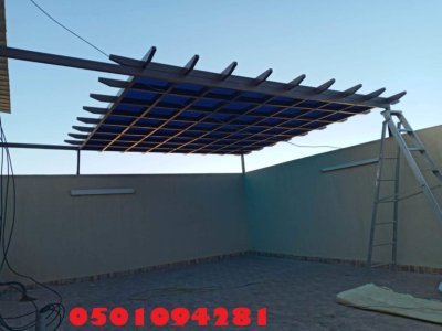 مظلات حديد للحدائق   مظلات حديد للسيارات  مظلات خشبيه  مظلات لكسان  مظلات احواش خارجية