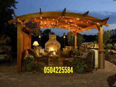 جلسات خارجيه مميزة ,ديكورات مشبات,افرن بيتزا, مشبات مودرن, بناء فرن