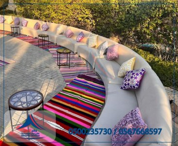 كنب جلد ابيض ,كراسي فندقية,خيام شعبية,جلسات شالكي الوان مختلفه,تجهيز حفلات