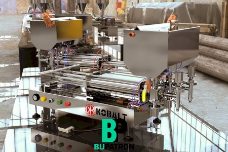 ماكينة تعبئة نص اتوماتيك 2 نوزل