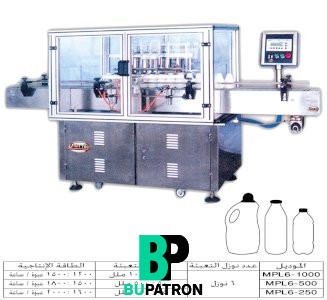 ماكينة تعبئة حجمية للسوائل – لينير – أوتوماتيك PLC  