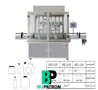 ماكينة تعبئة حجمية للسوائل اللزجة – لينير – أوتوماتيك PLC  
