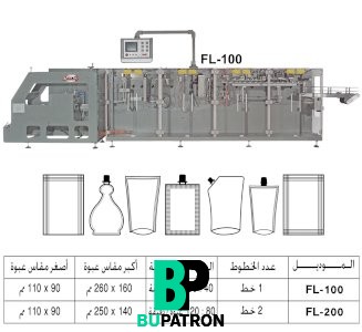   ماكينة تعبئة أفقية ( 1 خط – 2 خط ) – اوتوماتيك