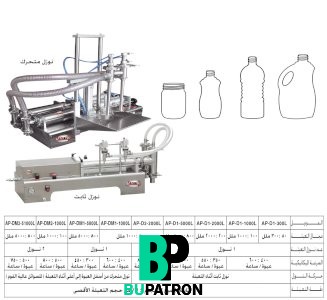 ماكينة تعبئة السوائل بالحجم – ديسك توب – نيوماتيك – نصف أوتوماتيك