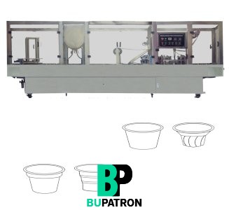 ماكينة أفقية حجمية ( تعبئة + غلق ) الأكواب 6 كافيتى – أوتوماتيك